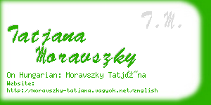 tatjana moravszky business card